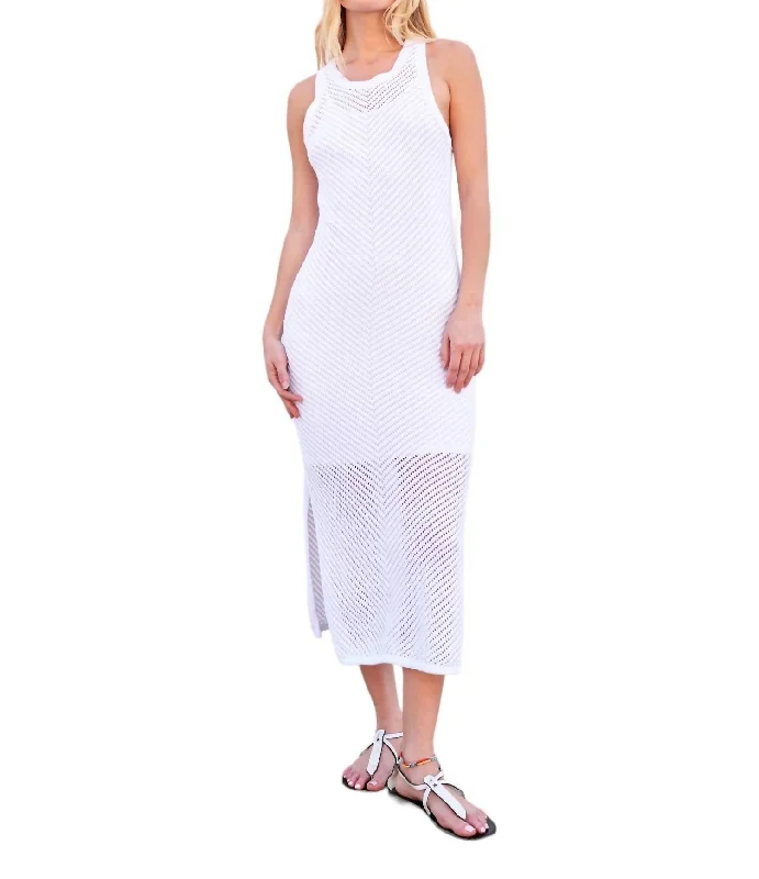 Urban Femme Streetwear Racerback Dress In White