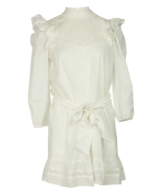 Chic Style, Always In Vogue Reformation Dinah Dress in White Cotton