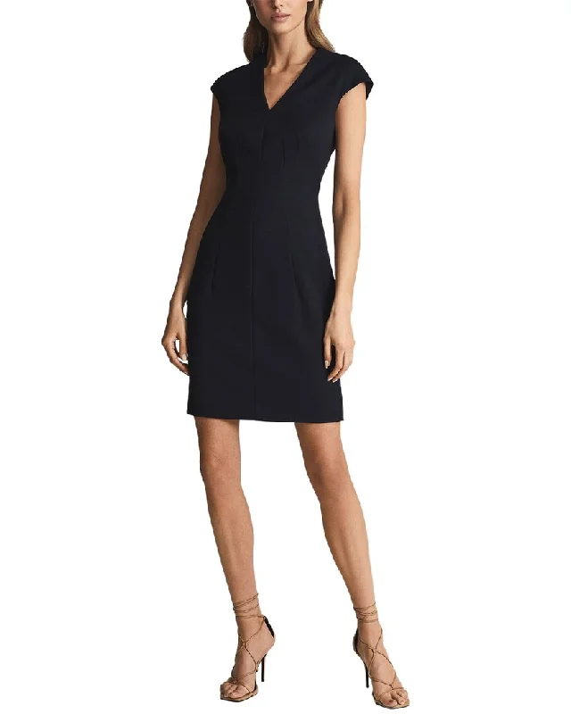 Redefining Women's Style Reiss Hayes Cap Sleeve Tailored Wool-Blend Dress