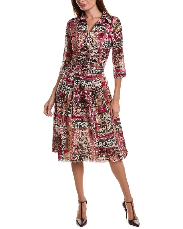 Graceful Fashion Samantha Sung Audrey 3 Silk Shirtdress