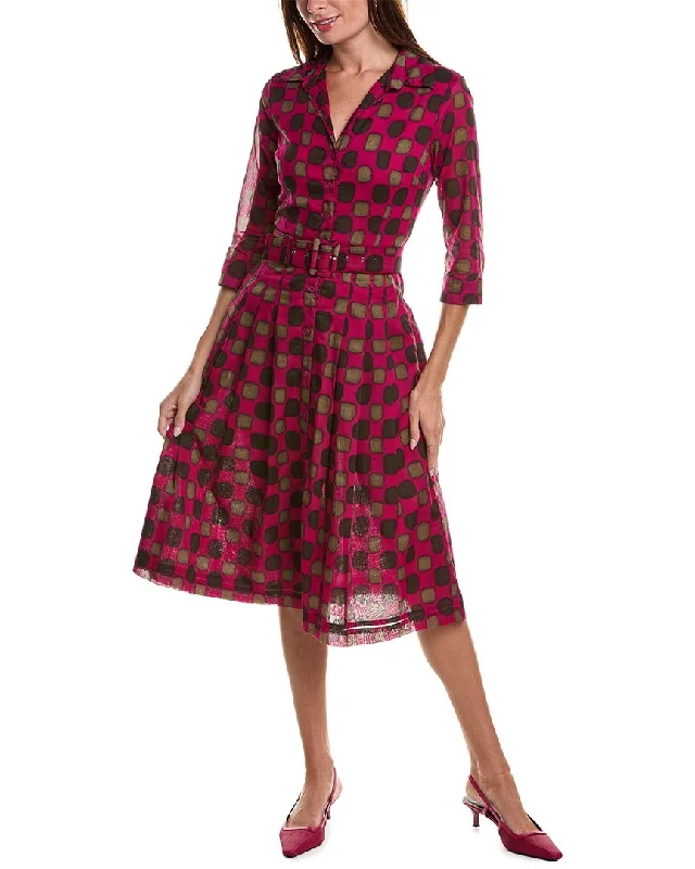 Limited Time Deal Samantha Sung Audrey 3 Silk Shirtdress