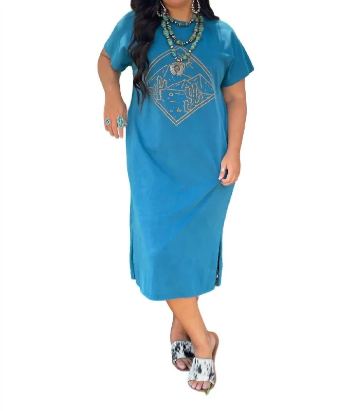 Sophisticated Fashion Sedona Dress In Teal