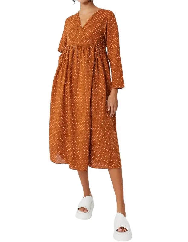 Y2K Nostalgic Fashion Look Symi Hera Dress In Caramel