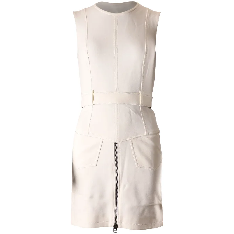 Browse Our Top Products Tom Ford Seamed Cady Sheath Dress in White Viscose